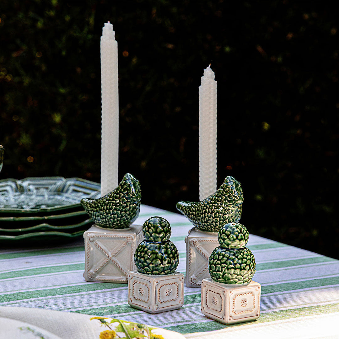Berry &amp; Thread Bird Topiary Candlestick Set/2 - Multi