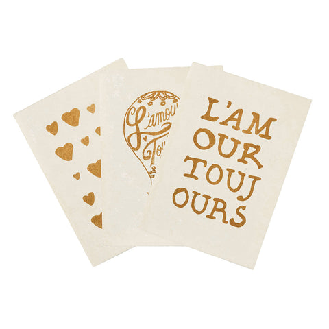 L'Amour Toujours Journal Assorted Set/3 - Gold