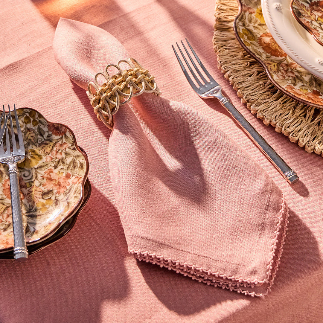 Berry Scallop Napkin Set/4 - Pink