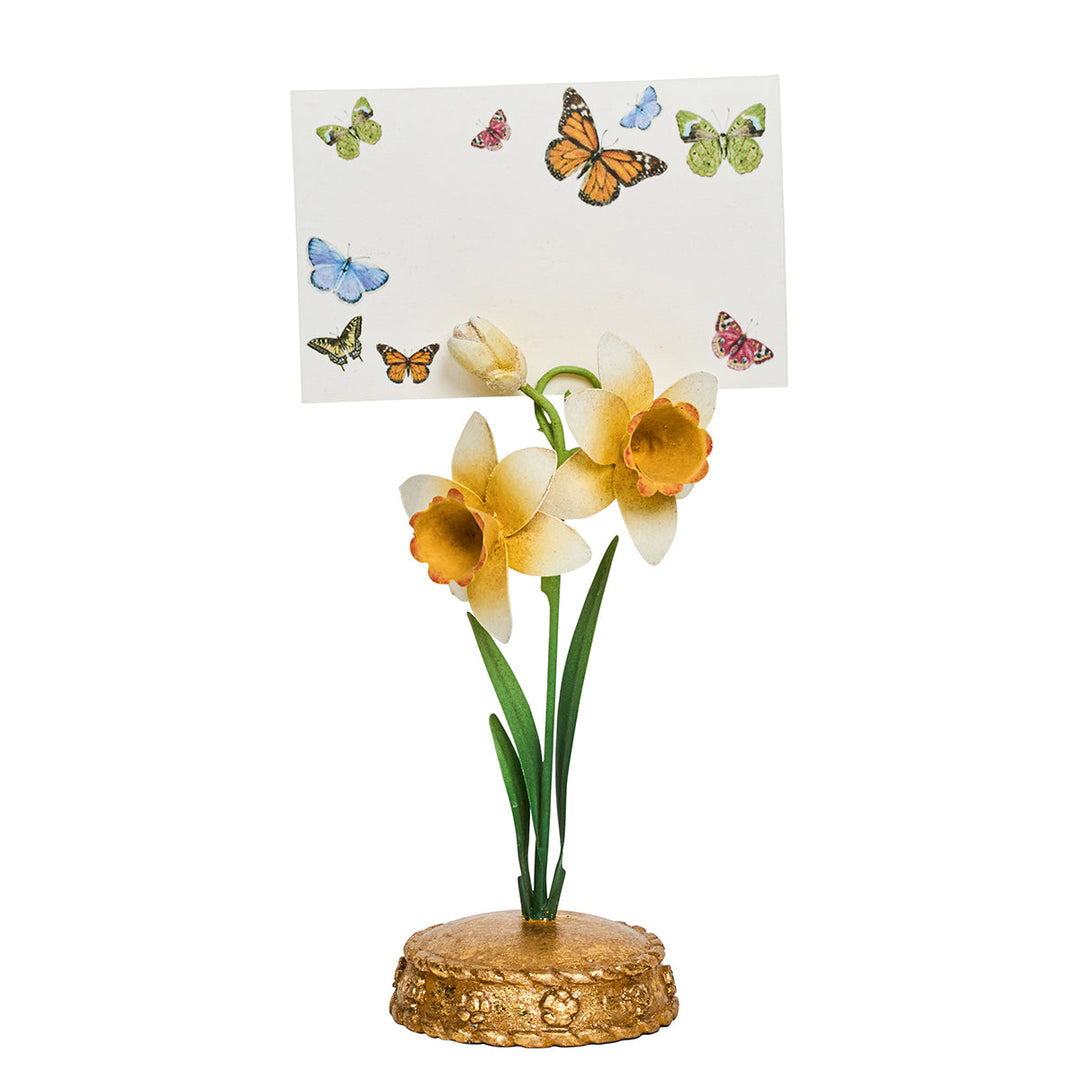 Meadow Walk Daffodil Place Card Holder - Yellow