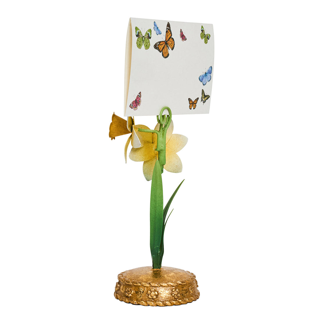 Meadow Walk Daffodil Place Card Holder - Yellow