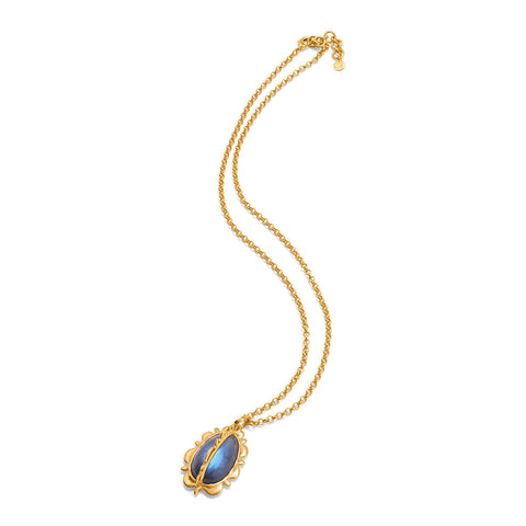 Bliss Necklace - Gold/Blue Labradorite
