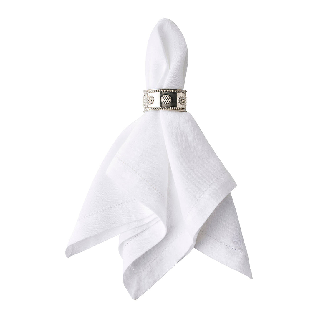 Berry &amp; Thread Napkin Ring Set/4 - Silver