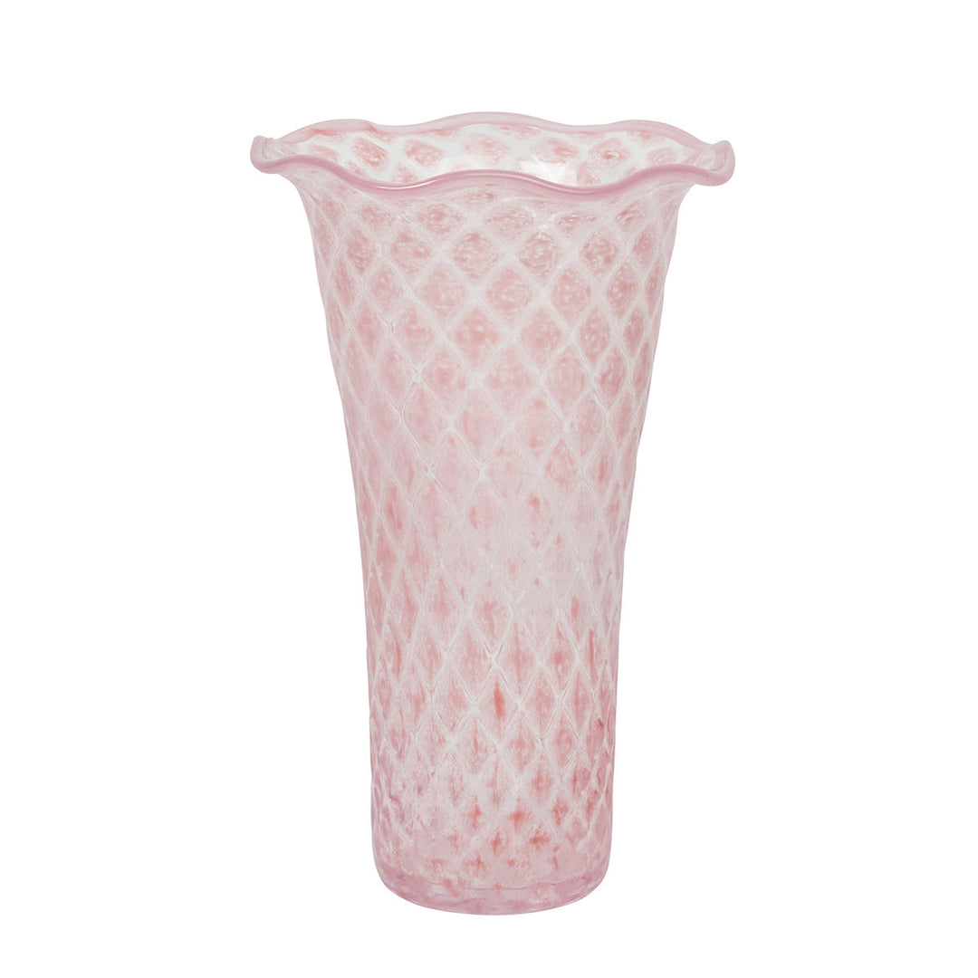 Trellis 9" Flared Vase - Blush