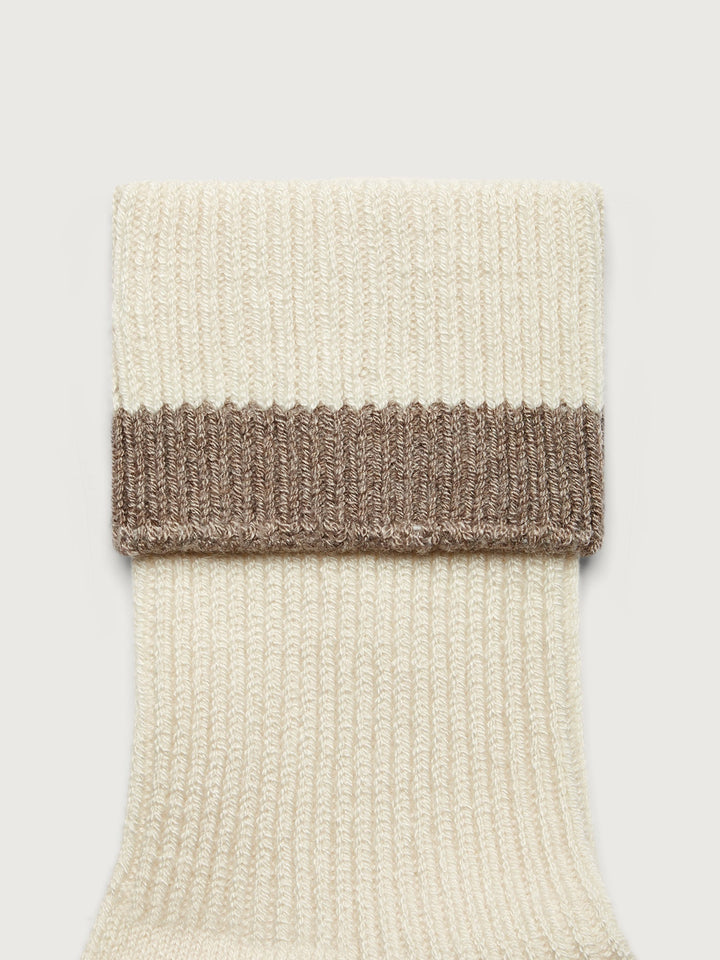 Kerry Plush Roll Top Sock (Egret/ Sandmarl)