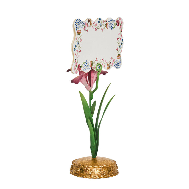 Meadow Walk Iris Place Card Holder - Pink