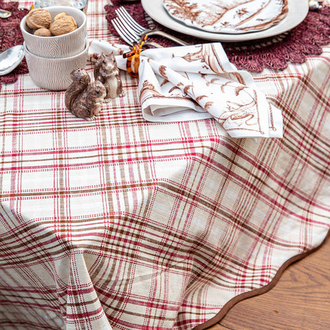 Harvest Tartan 52" Square Tablecloth