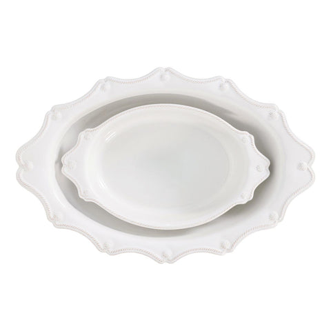 Berry & Thread Oval Baker Set/2pc - Whitewash