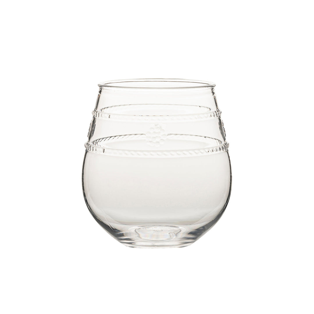Isabella Acrylic Stemless Wine GlassSet/4