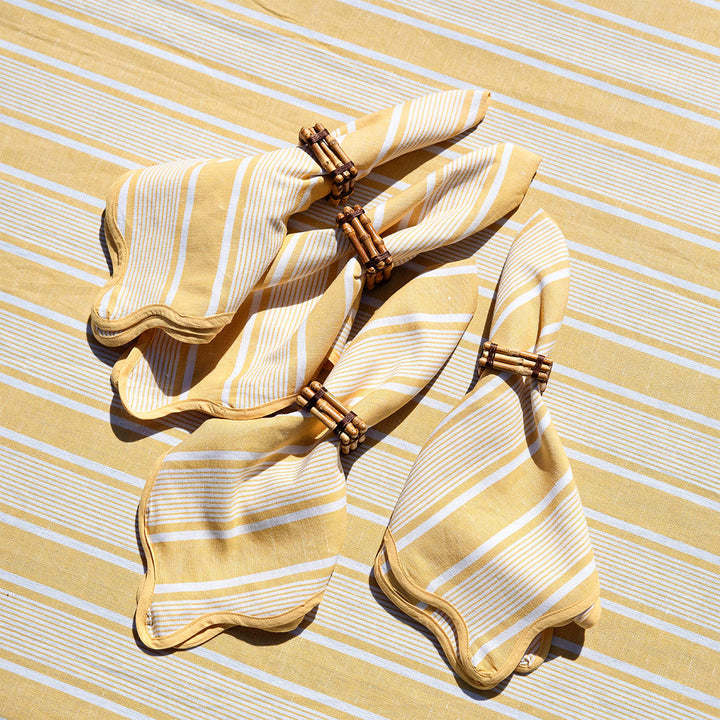 Cabana Stripe Napkin Set/4 - Sunshine