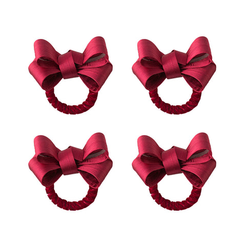 Tuxedo Napkin Ring Set/4 - Ruby