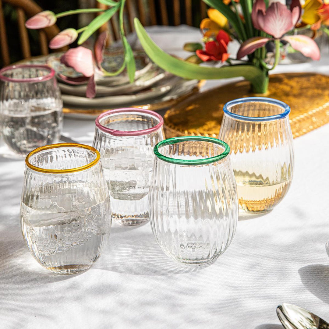 Nell Stemless Wine Glass - Blush