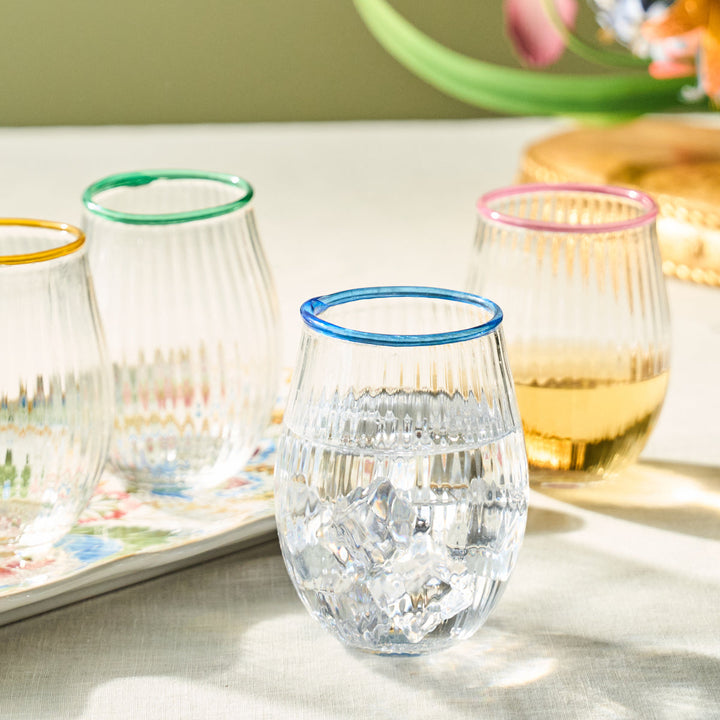 Nell Stemless Wine Glass - Chambray