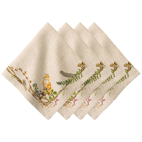 Forest Walk Animal Napkin Set/4