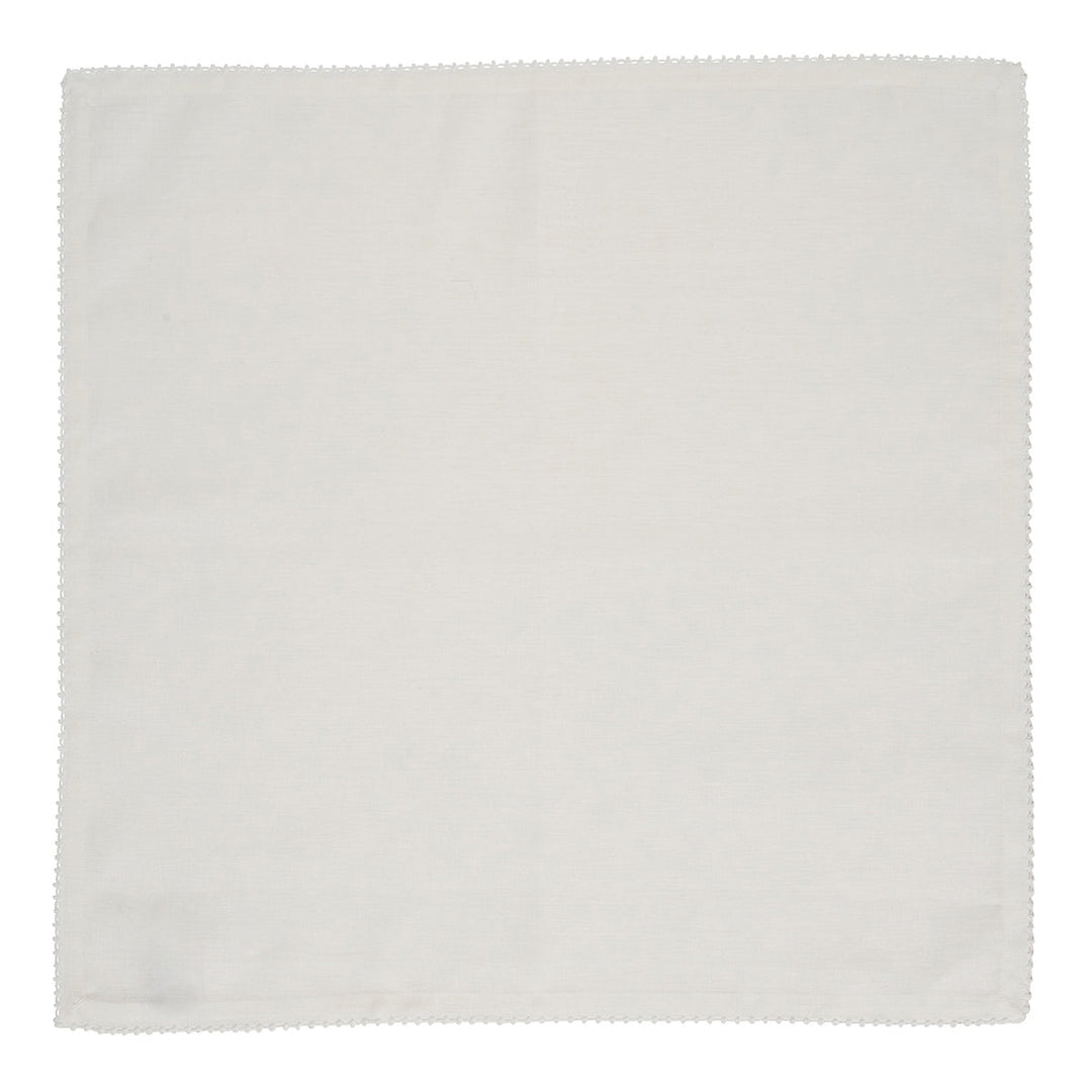 Berry Scallop Napkin Set/4 - White
