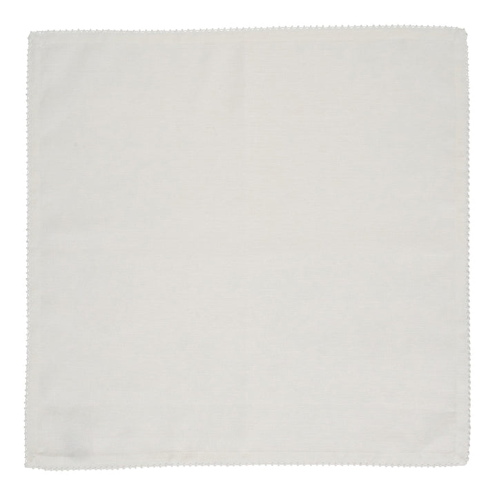 Berry Scallop Napkin Set/4 - White