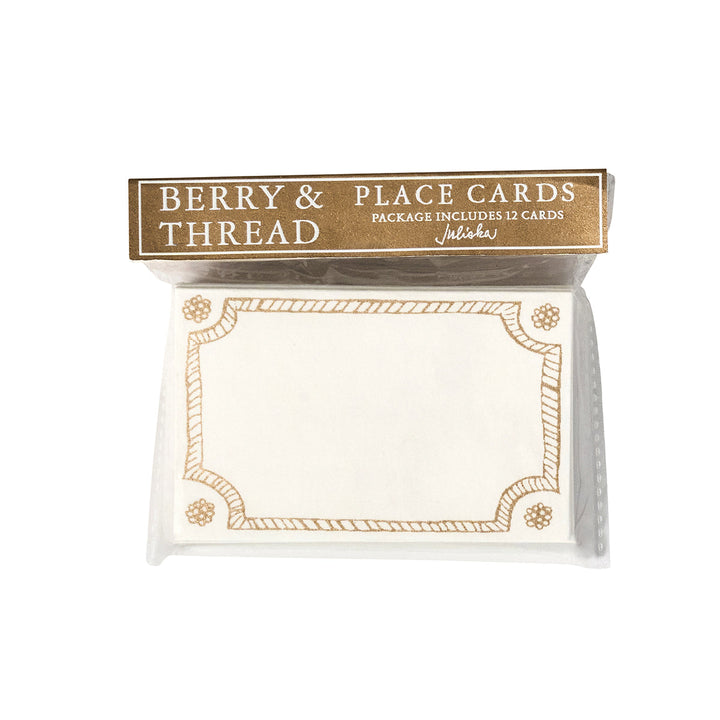 Berry &amp; Thread Place Card Set/12 - Gold