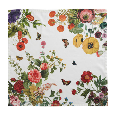 Field of Flowers Napkin Set/4 - White