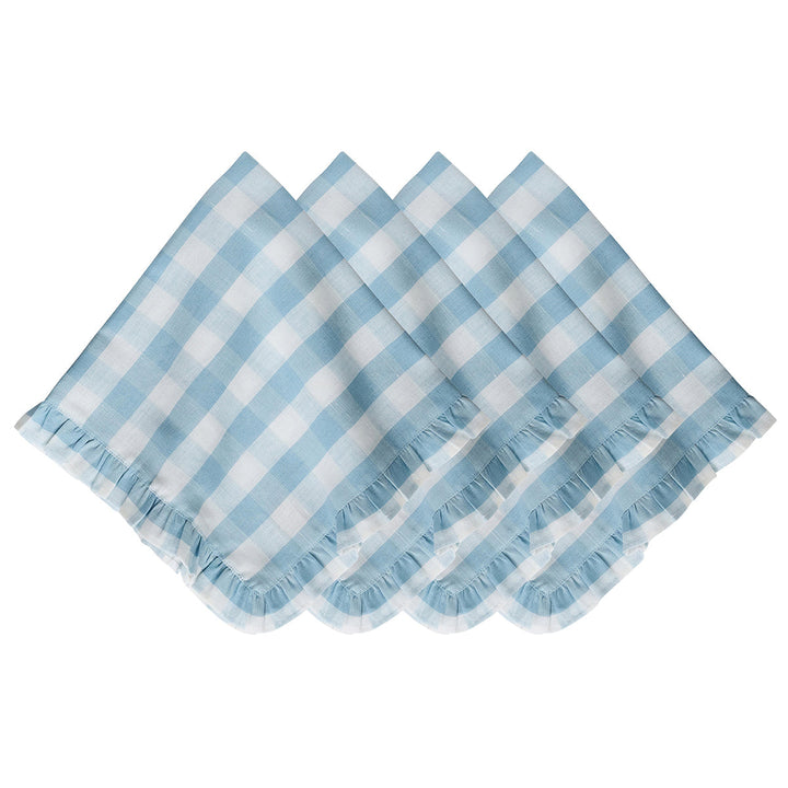 Gingham Ruffle Napkin Set/4