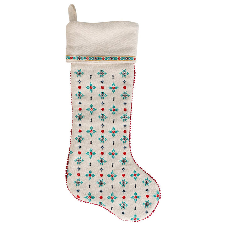 Heidi Embroidered Stocking - Multi