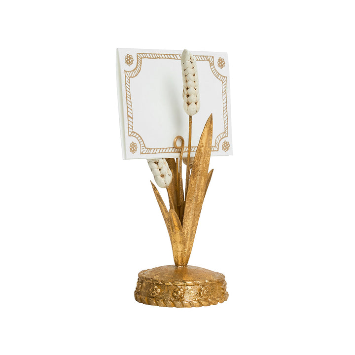 Forest Walk Wheat Place Card Holder - Gold