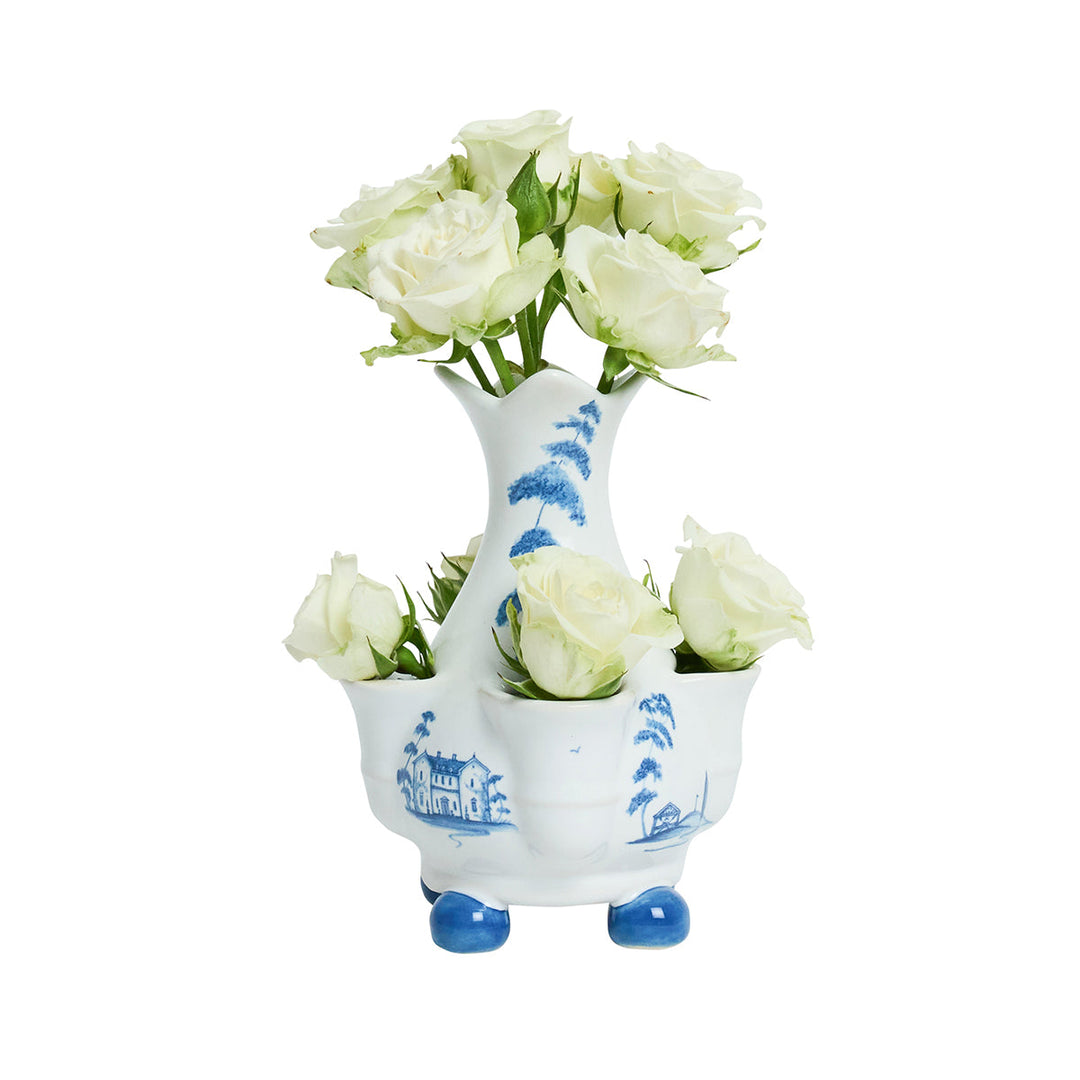 Country Estate 6" Tulipiere Vase - Delft Blue
