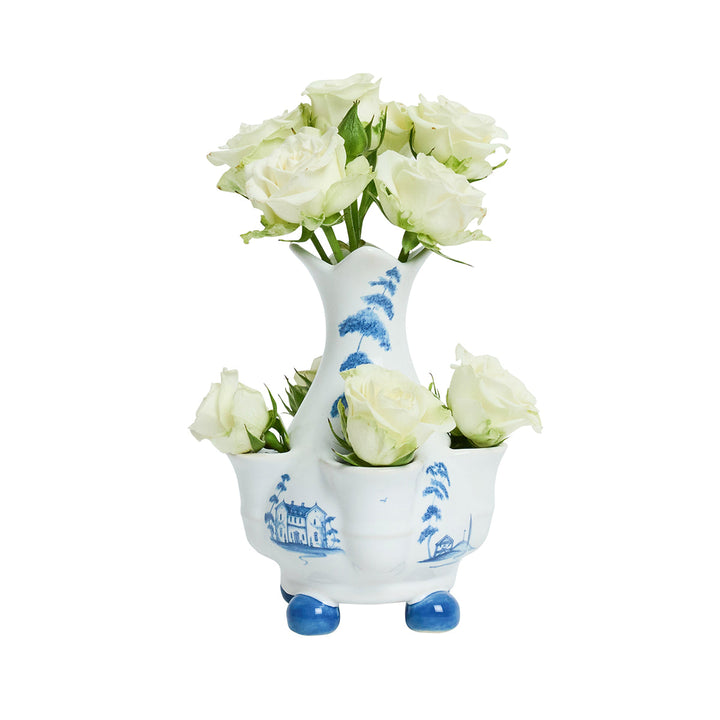 Country Estate 6" Tulipiere Vase - Delft Blue