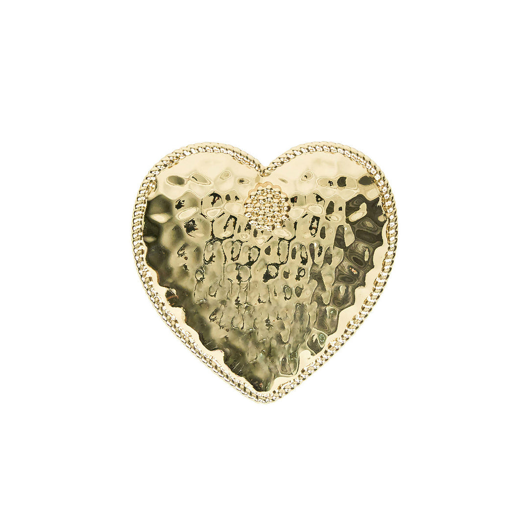 Berry &amp; Thread Heart Napkin Ring Set/4 - Gold
