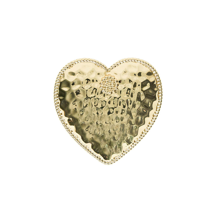 Berry &amp; Thread Heart Napkin Ring Set/4 - Gold