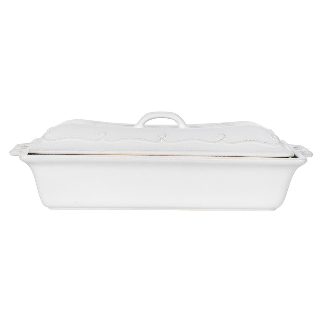 Berry & Thread 13" Rectangular Baker with Lid - Whitewash