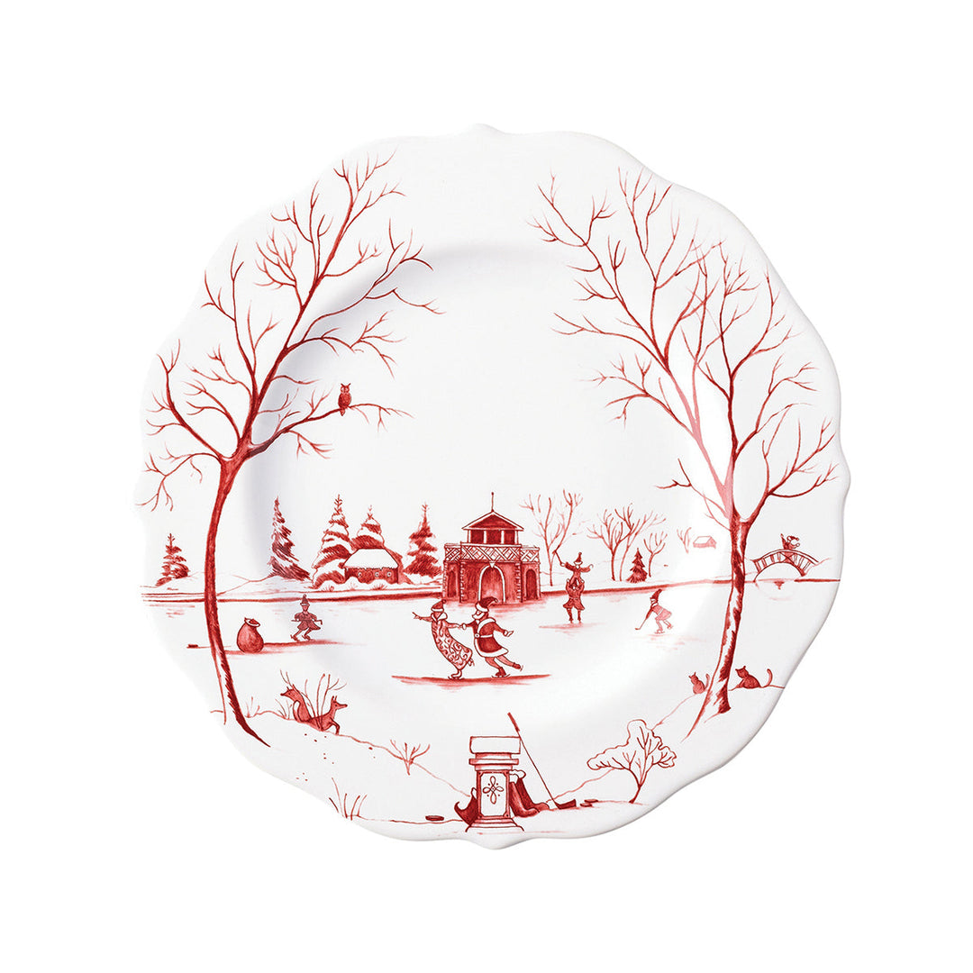 Country Estate Winter Frolic 4pc Place Setting - Ruby