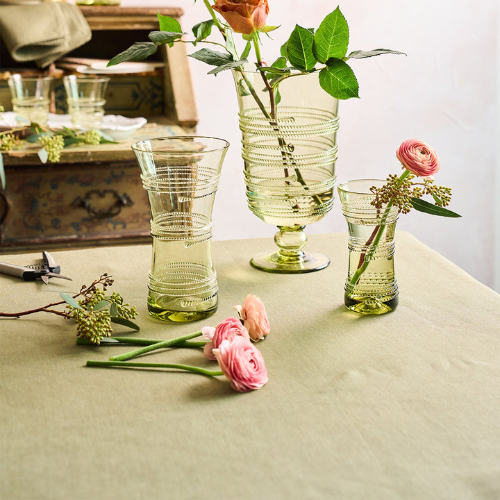 Berry Scallop 60" x 120" Tablecloth - Sage