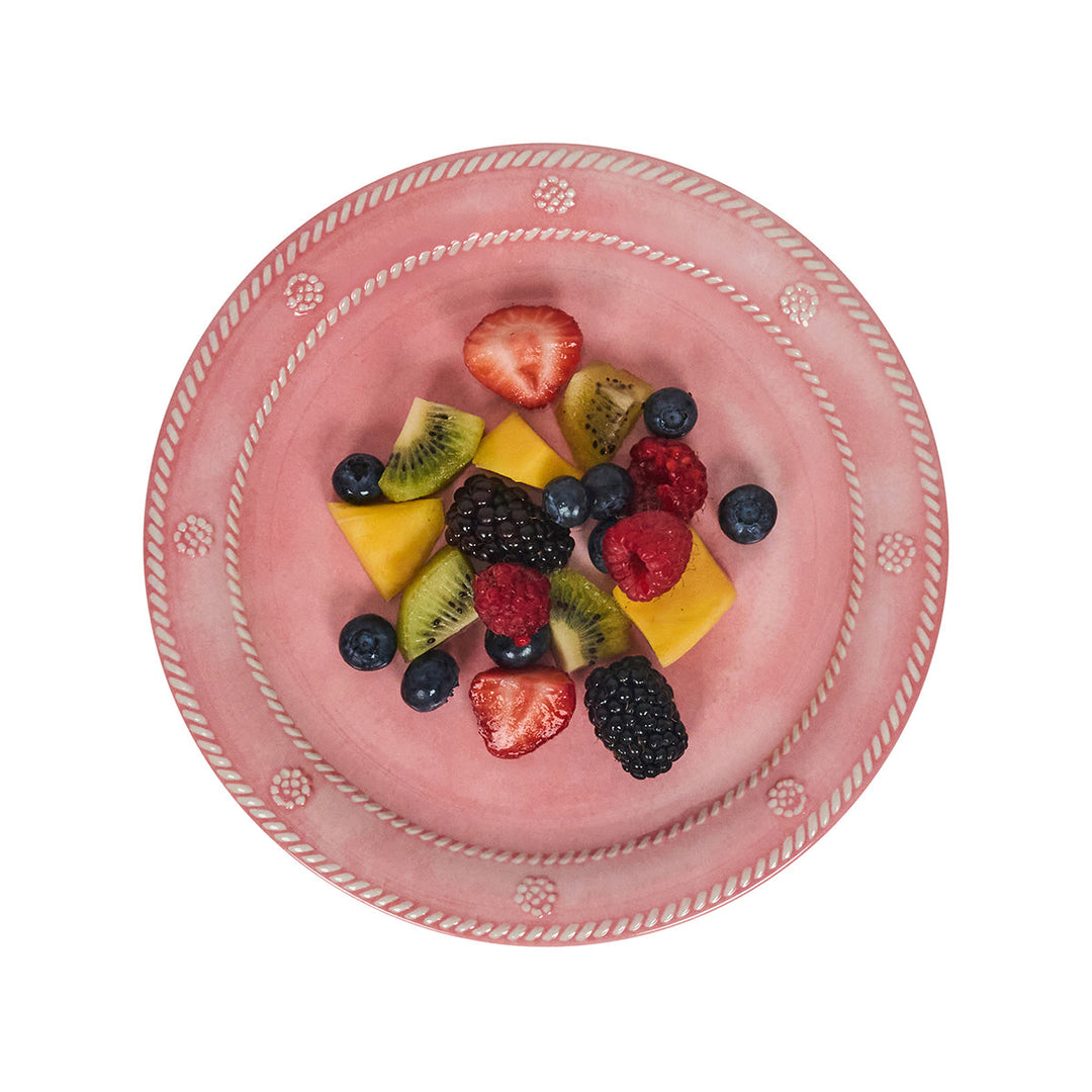 Berry &amp; Thread Melamine Dessert/Salad Plate Set/4 - Coral