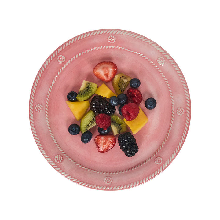 Berry &amp; Thread Melamine Dessert/Salad Plate Set/4 - Coral