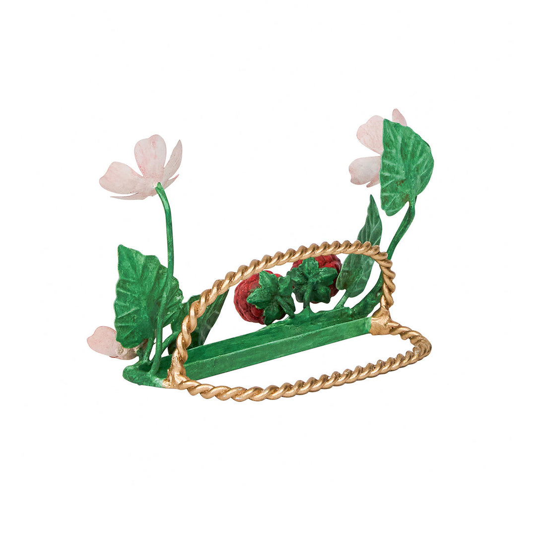 Meadow Walk Raspberries Place Card Holder Set/4 - Multi