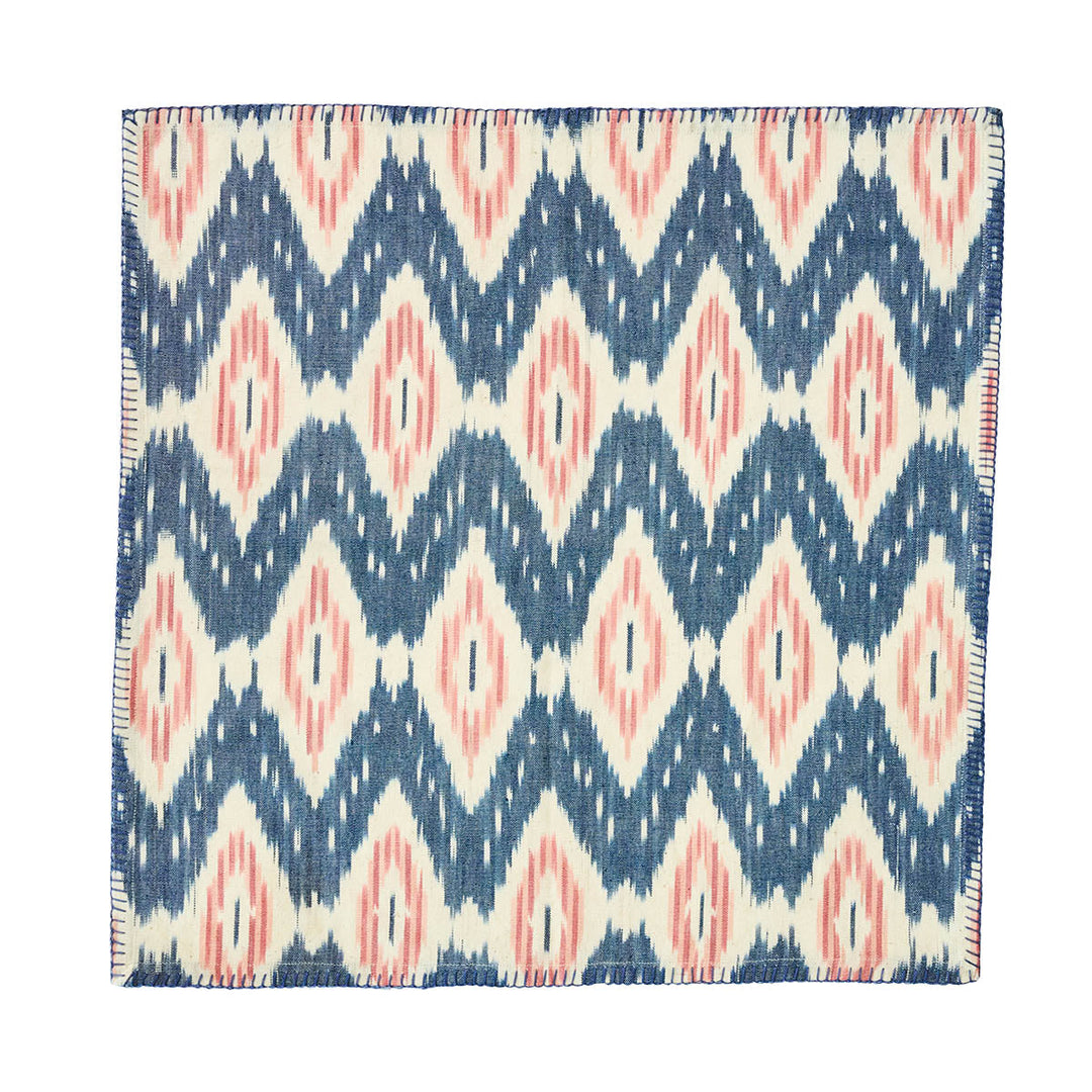 Ikat Napkin Set/4 - Blue/Pink