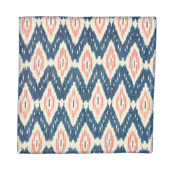 Ikat Napkin Set/4 - Blue/Pink