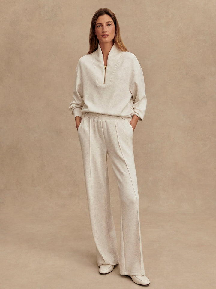 The Wide Leg Pant 28 (Ivory Marl)