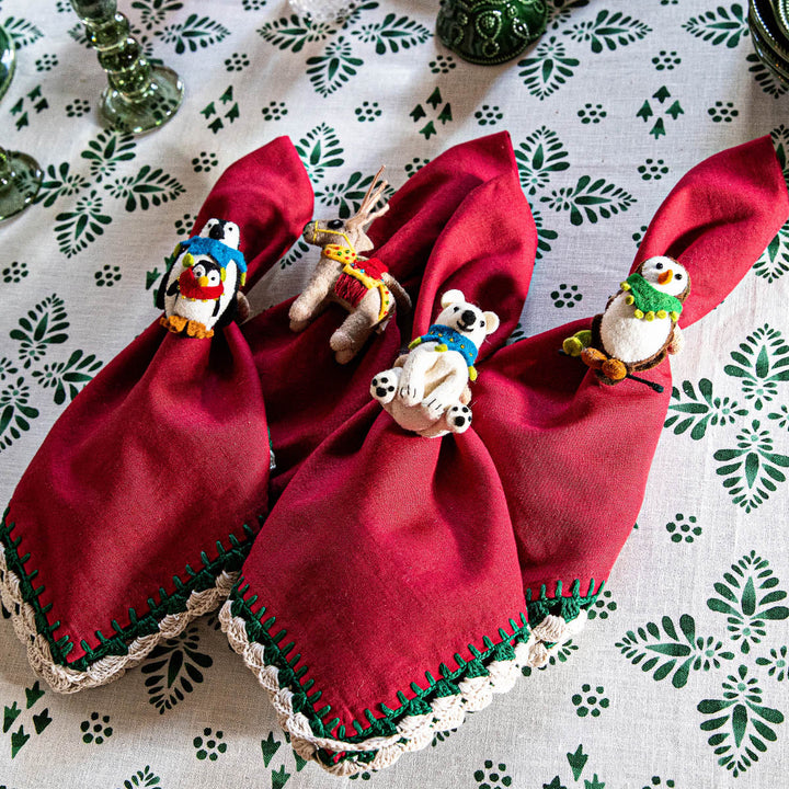Isadora Napkin Set/4- Red