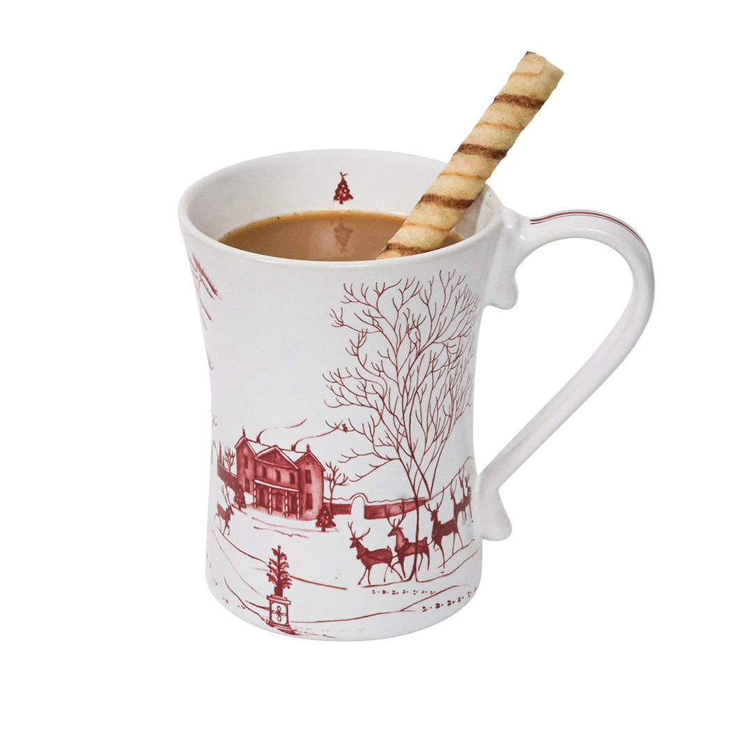 Country Estate Winter Frolic Mug - Ruby