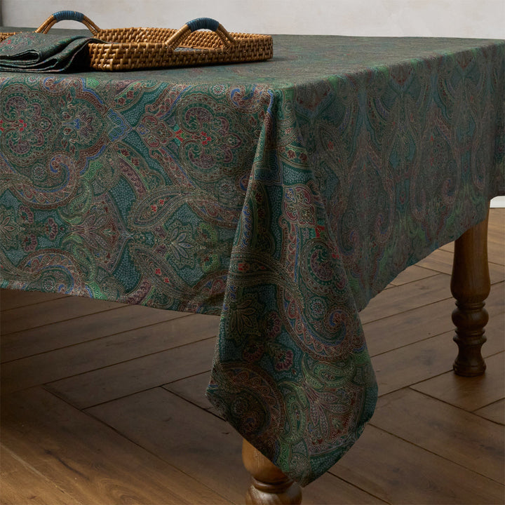 Paisley 60" x 120" Tablecloth - Evergreen