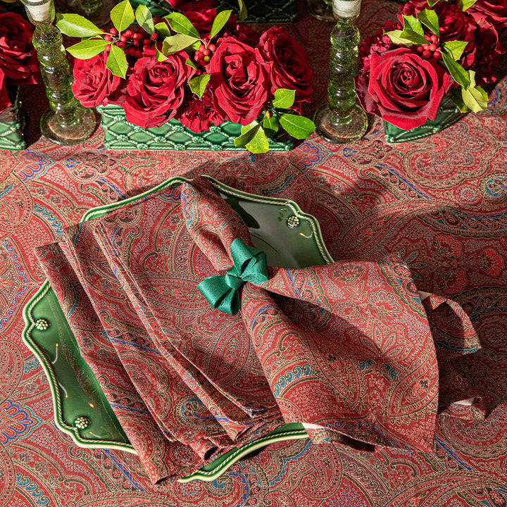 Paisley Napkin Set/4 - Red