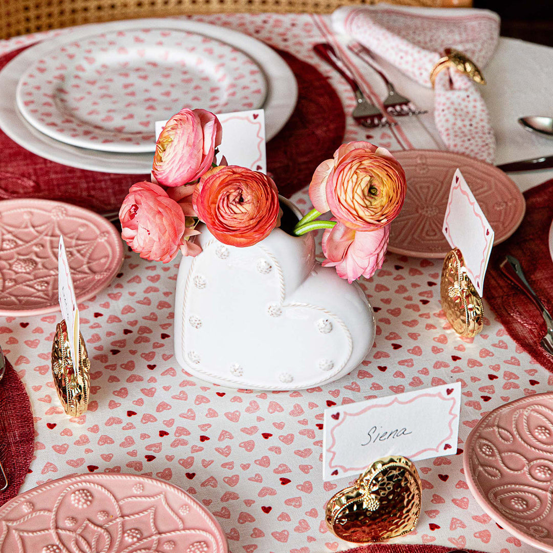 Berry & Thread 6" Heart Vase - Whitewash