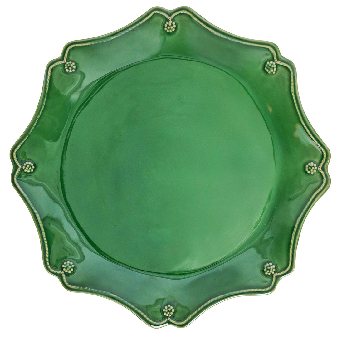 Berry &amp; Thread Scalloped Charger/Platter - Basil
