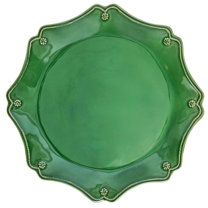 Berry &amp; Thread Scalloped Charger/Platter - Basil
