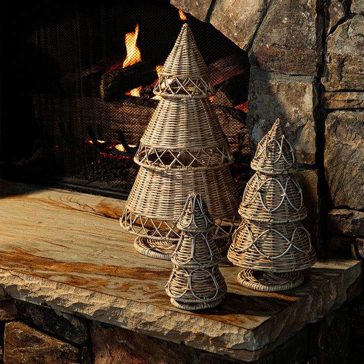 Provence Rattan 16" Tree - Whitewash