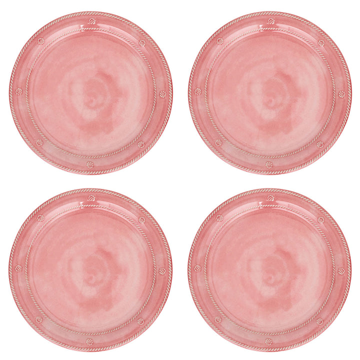 Berry &amp; Thread Melamine Dinner Plate Set/4 - Coral