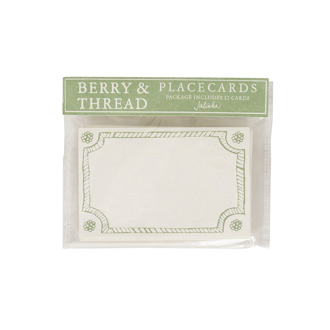 Berry &amp; Thread Place Card Set/12 - Basil