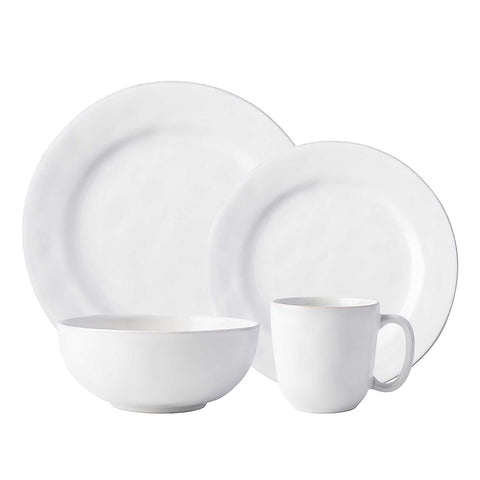 Puro 4pc Place Setting with Mug - Whitewash