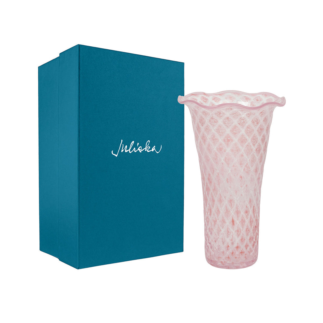 Trellis 9" Flared Vase - Blush